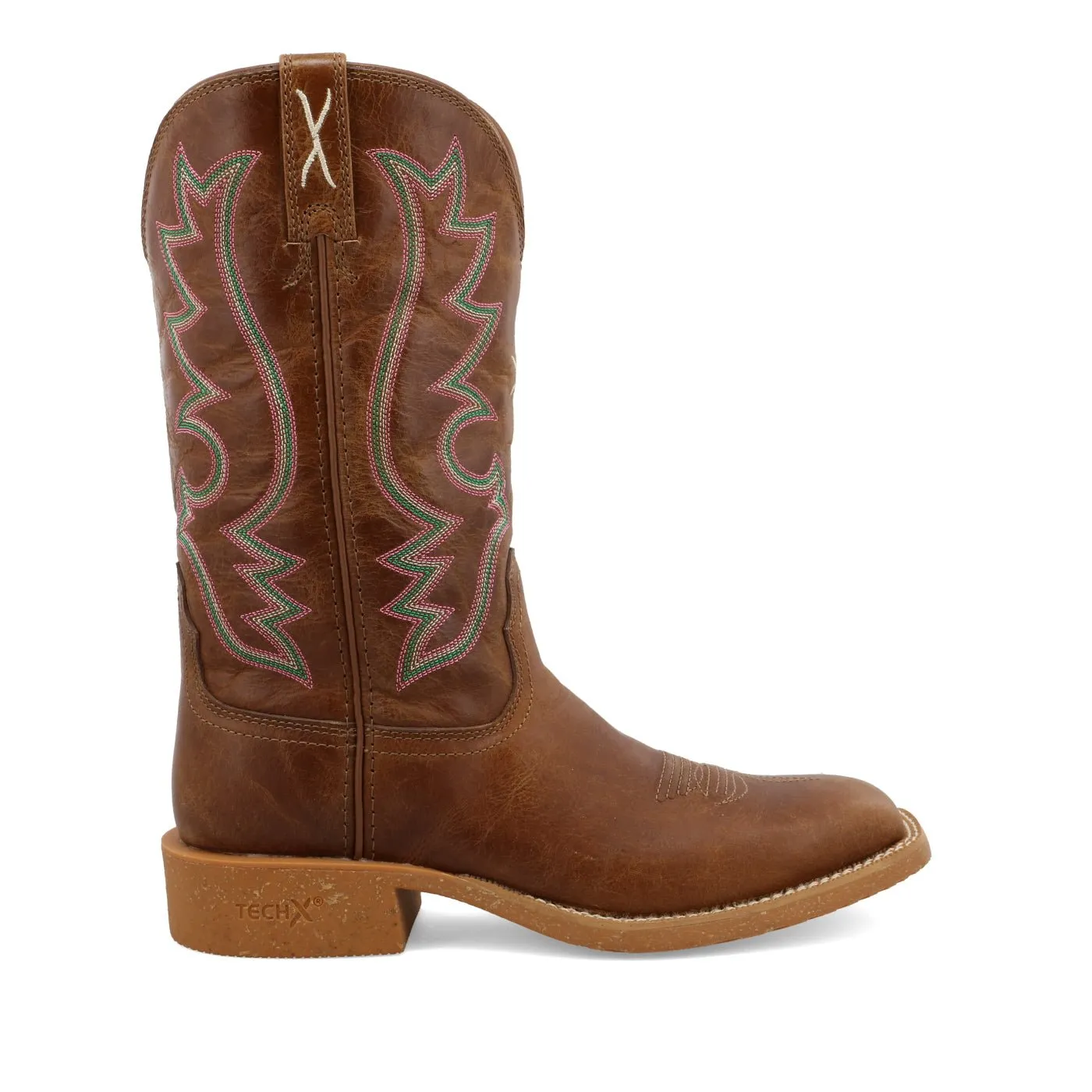 Twisted X Women's 11" Tech X Boot Roasted Pecan Square Toe Western Boot