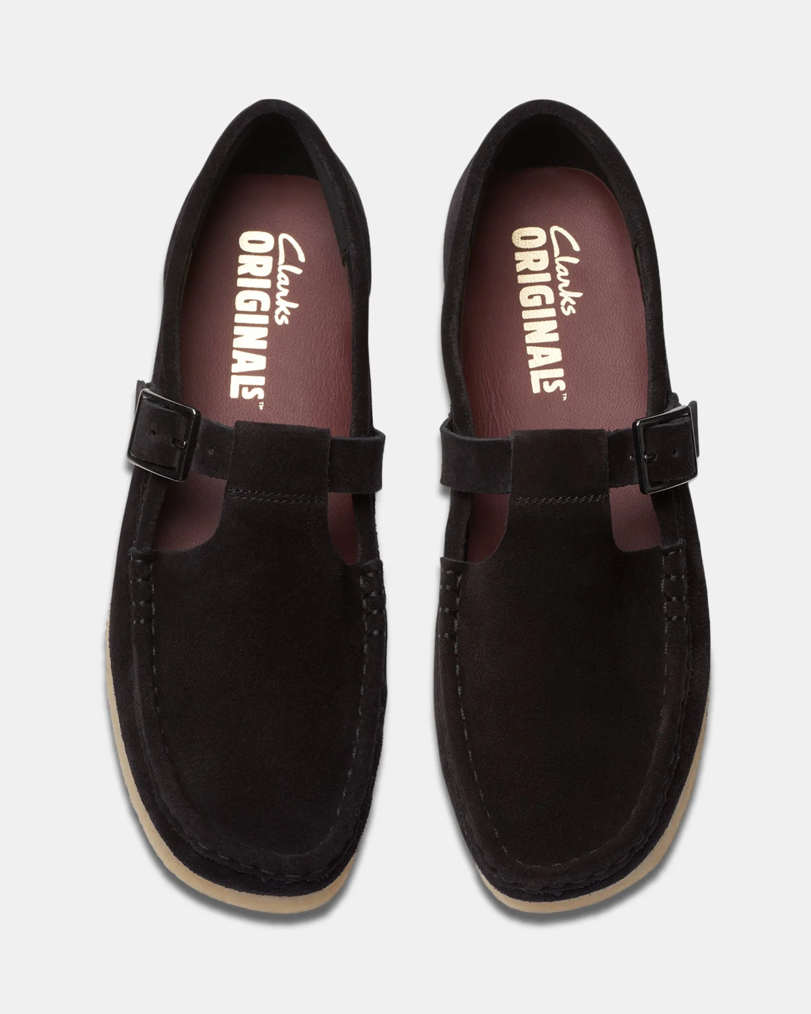 Wallabee Tbar Black Suede
