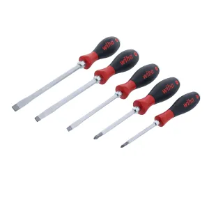 Wiha 5 Piece SoftFinish X Heavy Duty Slotted and Phillips Screwdriver Set