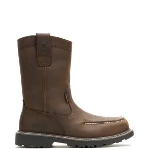 Wolverine Men's Floorhand Moc-Toe Steel-Toe Pull-On Work Wellington - Dark Coffee