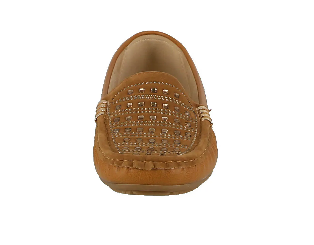WOMAN'S SHOES CAMEL PU DOCKSIDE Y-51