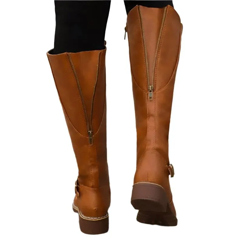 Women’s Fashion Comfortable Waterproof Long Boots – Plus Size Thigh High Boots