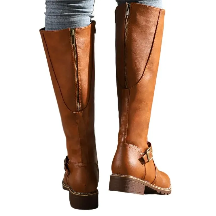 Women’s Fashion Comfortable Waterproof Long Boots – Plus Size Thigh High Boots