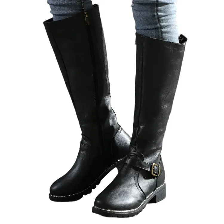Women’s Fashion Comfortable Waterproof Long Boots – Plus Size Thigh High Boots