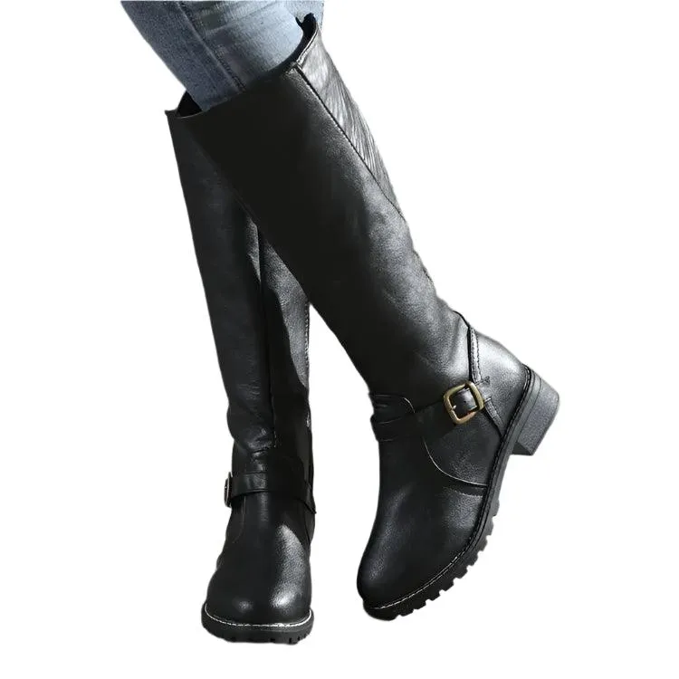 Women’s Fashion Comfortable Waterproof Long Boots – Plus Size Thigh High Boots