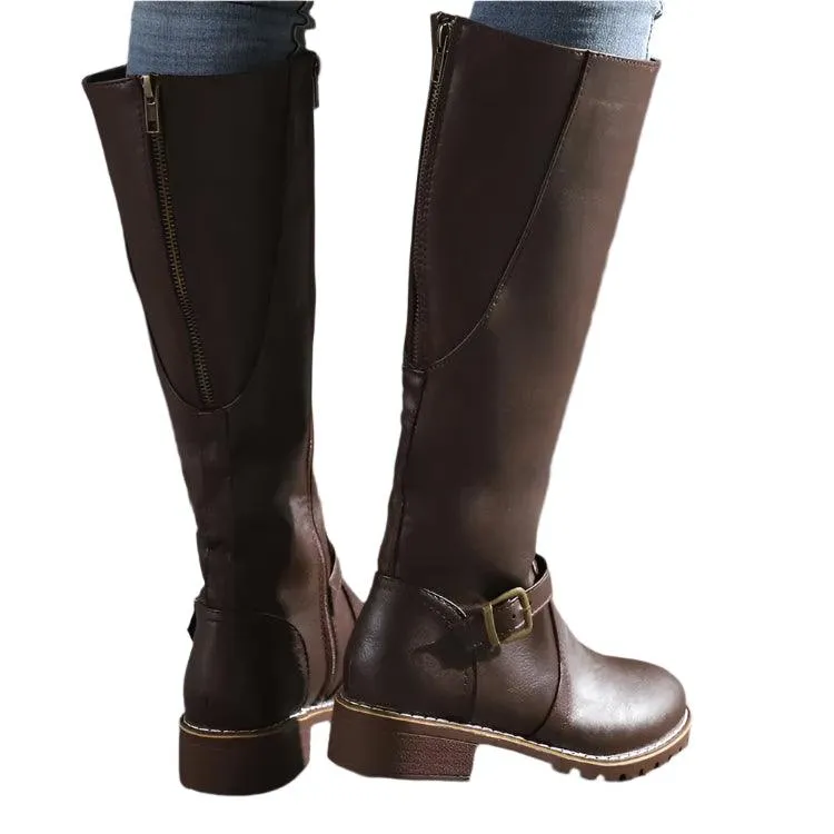 Women’s Fashion Comfortable Waterproof Long Boots – Plus Size Thigh High Boots