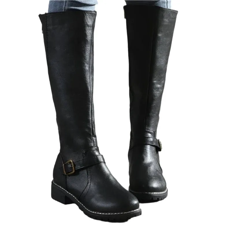 Women’s Fashion Comfortable Waterproof Long Boots – Plus Size Thigh High Boots