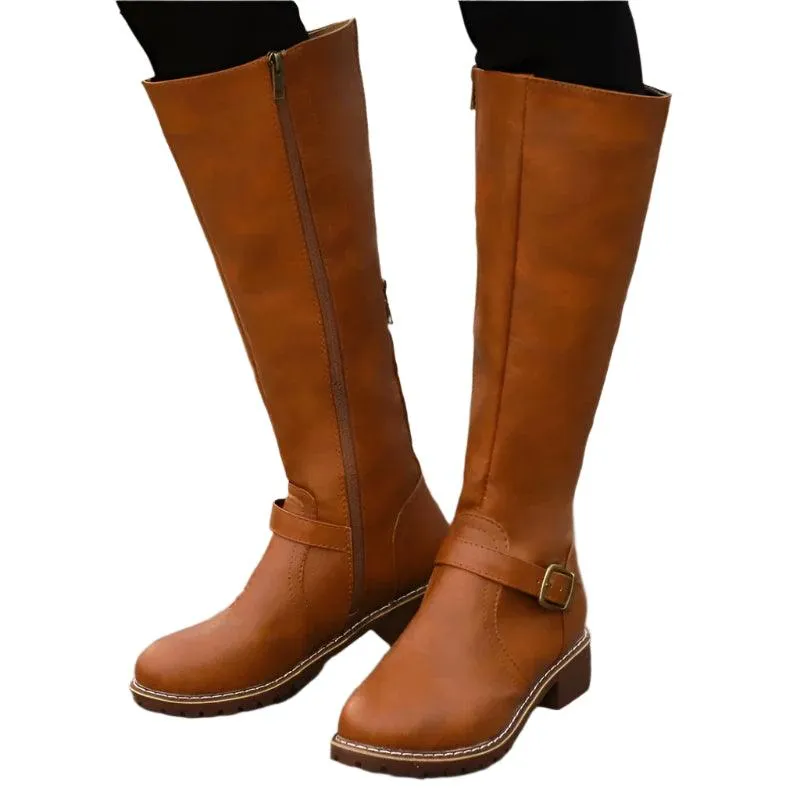 Women’s Fashion Comfortable Waterproof Long Boots – Plus Size Thigh High Boots