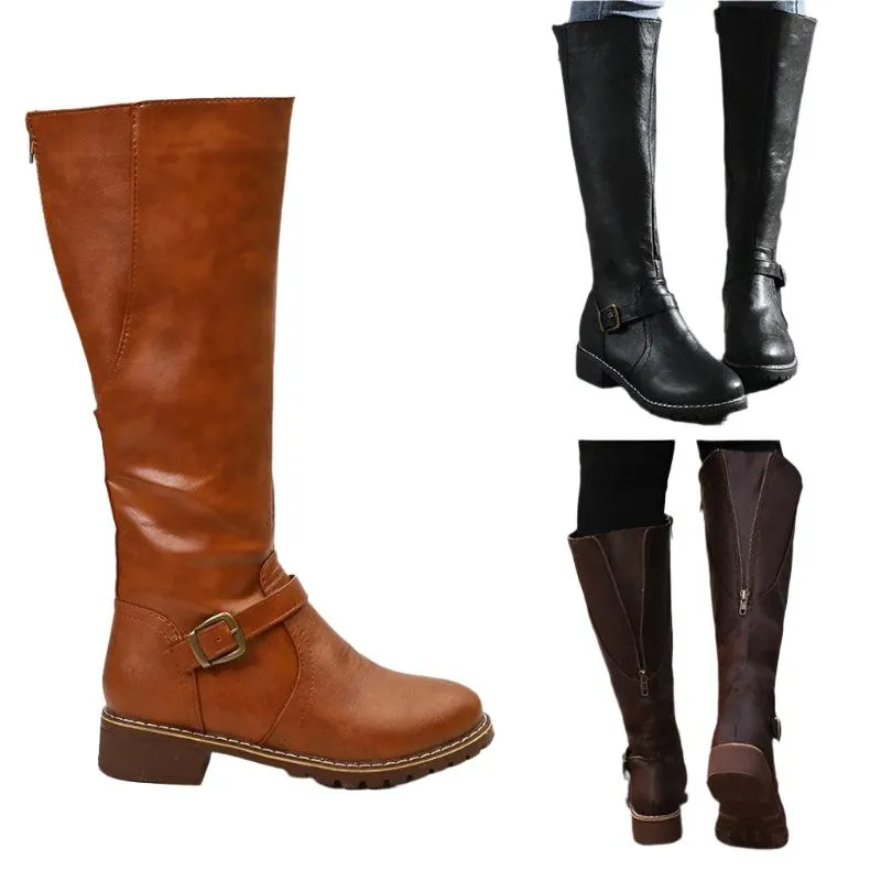 Women’s Fashion Comfortable Waterproof Long Boots – Plus Size Thigh High Boots
