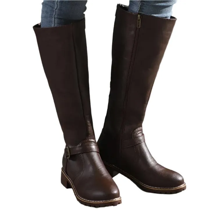 Women’s Fashion Comfortable Waterproof Long Boots – Plus Size Thigh High Boots