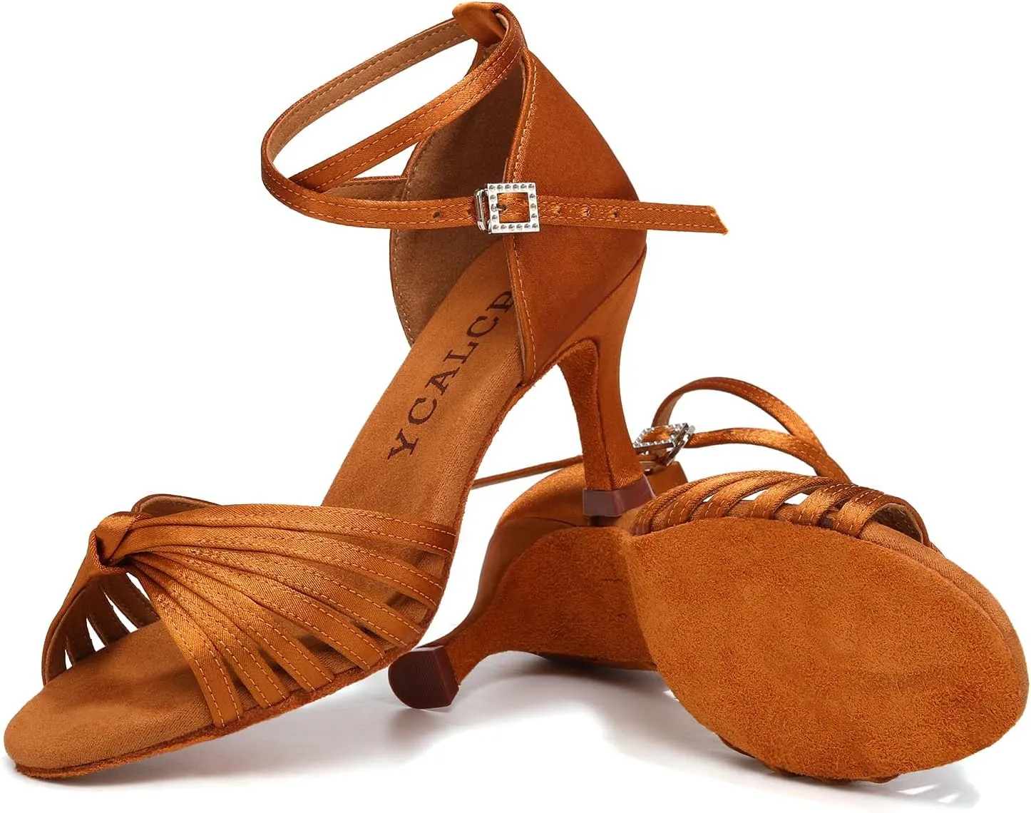 Women's Latin Dance Shoes Satin Professional Ballroom Salsa Dancing Shoes Open Toe Practice Performance Jazz Tap Dance Shoes